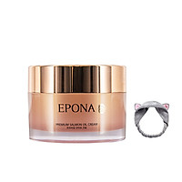 Kem Dưỡng Trắng - Phục Hồi Da Hư Tổn Chiết Xuất Dầu Cá Hồi Epona Premium Salmon Cream 50ml + Tặng Kèm 1 Băng Đô Tai Mèo (Màu Ngẫu Nhiên)