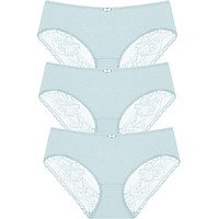Combo 3 Quần lót nữ Marguerite Paris 04034- thương hiệu Pháp, cạp vừa phối ren mỏng thân sau các màu