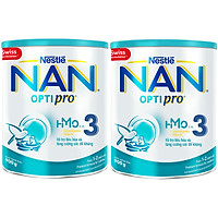 Combo 2 Lon Sữa Bột Nestlé NAN OPTIPRO 3 HMO 900g