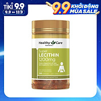 Viên uống tinh chất mầm đậu nành Healthy Care Super Lecithin mẫu mới Úc giúp giảm nám, tàn nhang, giúp da căng mọng, giảm khô hạn ở phụ nữ