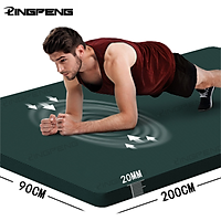 200CM X 90CM X 20MM Dày Chống Trơn Trượt Nam Thảm Tập Thể Dục Cao Mật Độ Tập Thể Dục Yoga thảm Tập Gym Tập Thể Hình Tại Nhà Tập Thể Dục