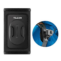 TELESIN Action Camera Backpack Strap Mount Clip Holder Compatible with DJI OSMO Pocket GoPro Hero 8/7/6/5 SJCAM Sports
