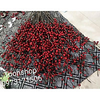 Cành ĐÀO ĐÔNG ĐỎ trang trí dài 70cm bóng đẹp