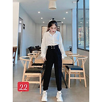 Quần Tây Nữ Lưng Cao, Quần Tây Baggy Cao Cấp NT134