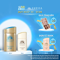 Bộ đôi Kem chống nắng dưỡng da dạng sữa bảo vệ hoàn hảo Anessa Perfect UV Sunscreen Skincare Milk SPF 50+ PA++++ 60ml + Kem nền trang điểm BB chống nắng dưỡng da Anessa SPF 50+ PA++++ 25ml