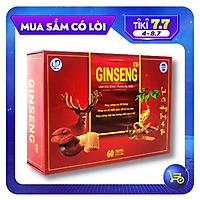GINSENG TD - Viên uống Nhân Sâm Bồi bổ sức khỏe, tăng cường thể lực, tăng cường sức đề kháng, nâng cao hệ miễn dịch, giúp ăn ngon, tiêu hóa tốt, tăng cường hấp thu (Hộp 60 viên)