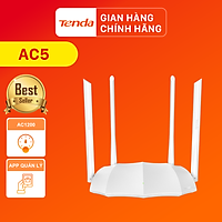 Tenda Thiết bị phát Wifi AC5 Chuẩn AC 1200Mbps - Hàng Chính Hãng
