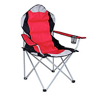 60x60x100cm Deluxe Folding Camping Chair Heavy Duty Padded with Cup Holder Directors Fishing