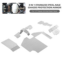 3 In 1 Stainless Steel Axle Protection Armor Chassis Armor Set For 1/7 Traxxas Unlimited Desert Racer UDR