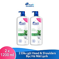 Combo 2 Dầu gội HEAD & SHOULDERS Bạc Hà Mát Lạnh 1.2L