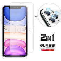 Ốp Điện Thoại Kính Cường Lực Trong Suốt Hd 2 Trong 1 Cho Iphone 12 12 Mini Pro Max 2020 11 Pro Xr X Xs Max 6 7 8 Plus 5 5s Se