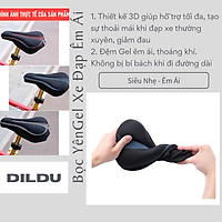 Bọc yên xe đạp thể thao loại GEL cao cấp, êm ái thoáng khí Tặng kèm Áo mưa chống thấm nước cho yên