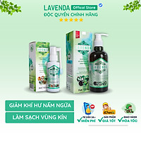 Combo xịt rửa hàng ngày đẩy lùi nấm ngứa vùng kín, Khử sạch mùi hôi, giảm thiểu khí hư, bảo vệ vùng kín khỏi viêm nhiễm phụ khoa hiệu quả bởi dung dịch rửa và xịt phụ khoa Lavenda