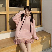 (HÌNH THẬT) ÁO KHOÁC HOODIE CHUI CỔ NỮ IN CHỮ NỔI FORM RỘNG CHÂT NỈ CỰC ĐẸP MẪU MỚI SIÊU HOT THỜI TRANG CAO CẤP RAG01