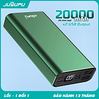 Sạc dự phòng JUYUPU PR6C 20000mAh vỏ nhôm kim loại cao cấp màn hình hiện thị dành cho iPhone Samsung OPPO VIVO HUAWEI XIAOMI - HÀNG CHÍNH HÃNG