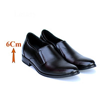Giày Cao Nam T&TRA Tăng Cao 6Cm- S1010 Đen Trơn - Chất Liệu Da Bò Cao Cấp, Đế Cao Su Ghép- Đế Pháp, Phần Tăng Cao Ẩn Bên Trong