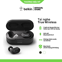 Tai Nghe Bluetooth True Wireless SOUNDFORM BELKIN Chất Âm Tốt, Chống Ồn Thụ Động, Bluetooth 5.0, IPX5 AUC001btBK - Hàng Chính Hãng