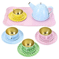 1 Bộ/15 Cái Nhà Búp Bê Trang Trí Mini Trà Thiết Bị Mô Phỏng Bếp Đồ Chơi Trẻ Em Trà Bộ Thiếc Bộ Đồ Ăn