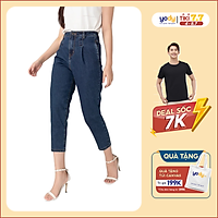 Quần jean nữ ống Baggy YODY phối khuy cạp vừa phong cách Ulzzang Hàn Quốc hai màu cực đẹp - QJN3076