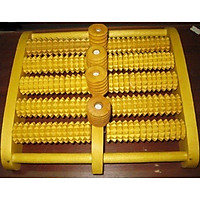 Bàn lăn massage chân 5 hàng bằng gỗ thủ công