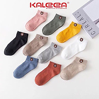 Tất Nữ Cổ Thấp Hình Gấu Chất Liệu Cootton Thoáng Khí - Kaleea