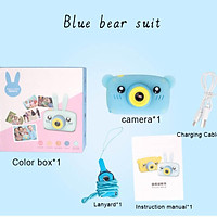 Portable Children Camera Digital Mini Bear Cartoon Camera Long Battery Life Camera