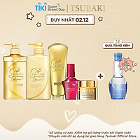 Bộ 5 sản phẩm Tsubaki Phục hồi ngăn rụng tóc chuyên sâu (Gội Xả 490ml/chai + Kem Xả 180g + Mặt nạ tóc 180g + Dầu dưỡng 50ml)