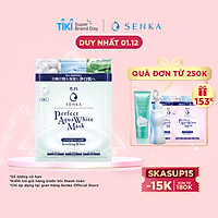 Mặt nạ dưỡng trắng dịu mát da Senka Perfect Aqua White Mask Soothing White 23g