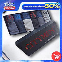 Hộp 6 quần lót nam thun lạnh Hàn Quốc CITYMEN cao cấp co giãn 4 chiều, kháng khuẩn, thấm hút tốt ( Giao màu ngẫu nhiên )