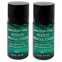 Combo 2 Nước hoa hồng giảm mụn Some By Mi AHA BHA PHA 30 Days Miracle Mini 6ml x 2