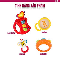 Đồ chơi Set 4 xúc sắc đồ chơi cầm tay Khu vườn của bé Winfun 3207 - Hàng chính hãng
