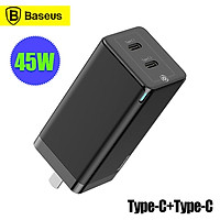 Baseus GaN Fast Charger 45W PD3.0 QC3.0 SCP AFC Power Adapter Quick Charging For Laptop Notebook iPhone 11 Pro MacBook