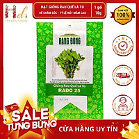 RADO - Hạt giống Rau Húng Quế Lá To Kháng Bệnh Tốt, Trồng Quanh Năm (gói 10 gram) - Hạt Giống Rạng Đông - Trồng Rau Xanh Rau Sạch Bằng Đất Sạch, Xơ Dừa Và Phân Bón Hữu Cơ