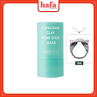 Thanh lăn đất sét giảm mụn đầu đen Neogen Canadian Clay Pore Stick Mask 28g + Tặng Kèm 1 Băng Đô Tai Mèo (MÀu Ngẫu nhiên)