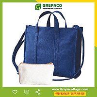 Túi Xách Nữ Đẹp Vải Tote Canvas Cao Cấp Thời Trang Hàn Quốc Giá Rẻ Dành Cho Công Sở - Tặng Túi Đựng Mỹ Phẩm