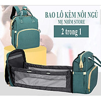 Balo Bỉm Sữa Đa Năng Kèm Giường Cho Bé, Ngăn Giữ Nhiệt, Vải Chống Thấm Tiện Dụng Cao Cấp