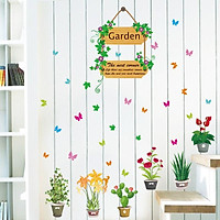 Decal dán tường khu vườn hoa cho bé 06 SK7066