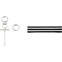 Combo 2 món gồm khuyên tai thánh giá unisex V băng đô đầu