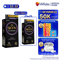 Bao cao Su LifeStyles SKYN ELITE Non-latex Siêu Mỏng Siêu Mềm Cao Cấp 10 bao