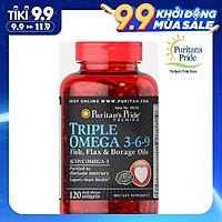 Viên uống tăng cường hệ miễn dịch Puritan's Pride Triple Omega 3-6-9 (120 viên)