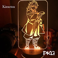 Đèn Ngủ Led 3D KIMETSU nhân vật Anime phát sáng 16 màu cảm ứng có điều khiển từ xa