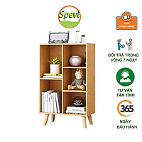 Tủ Kệ Sách Gỗ Đa Tầng Cao Cấp SPEVI Mẫu KBT31 Nội Thất Lắp Ráp Thông Minh Độc Đáo (Tủ Kệ 4 Chân Tròn)