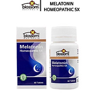 Viên Uống Ngủ Ngon Blossom Melatonin Homeopathic 5X hủ 60V (Mất ngủ, stress,đau đầu)- SP Nhập Khẩu Chính Ngạch Từ Úc