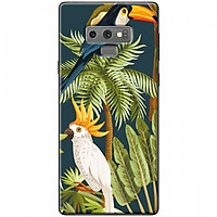 Ốp lưng dành cho Samsung Galaxy Note 9 mẫu Vẹt đen trắng