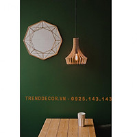 Đèn gỗ thả trần CAO CẤP hiện đại sang trọng chất liệu gỗ trang trí cho phòng khách nhà căn hộ decor nhà quán cf