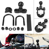 Motorcycle Handlebar U-Bolt Clamp Base 25mm 1'' Ball Mount for Garmin Zumo 450