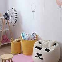 Cotton Woven Storage Baskets Cotton Rope Handle Basket Kids Toys Basket Laundry Hamper