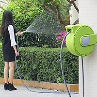 Bộ vòi tưới cây thông minh mini dùng cho nhà vườn nhỏ 11 mét NAW-A10. Thu cuốn ống nước tự động, phù hợp cho việc chăm sóc vườn rau, vườn hoa nhỏ.
