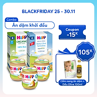 Combo ăn dặm HiPP Organic số 1: Ăn dặm khởi đầu