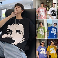 7 Color【M-3XL】 Summer New Style Fashion Personality Printed Graphic Short Sleeve T-shirt Men Breathable Unisex Half Sleeve T-shirt Oversize Student Short T-shirt Couple Wear
